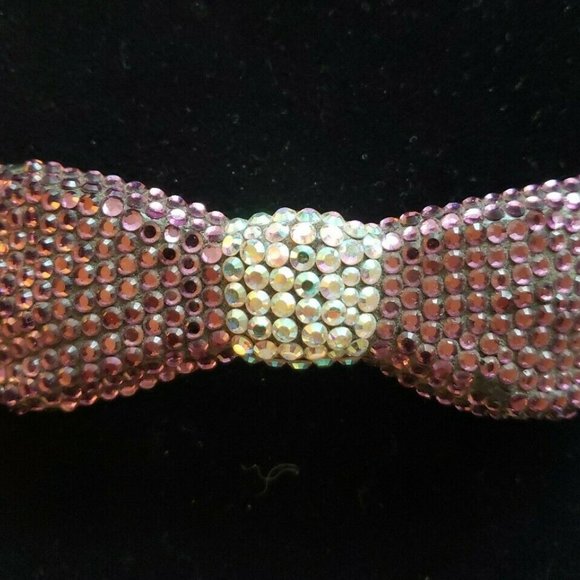 Cosplay French Pink And White Rhinestone Womens Bow Hairclip Great for Cosplay main image 8